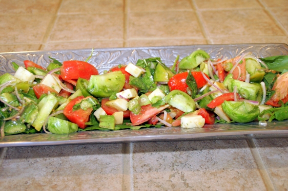 CookingwithMelody.com/Heirloom Tomato Salad 