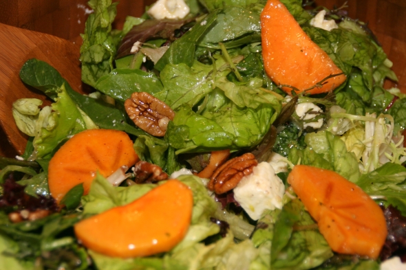 CookingwithMelody.com/Persimmon Salad