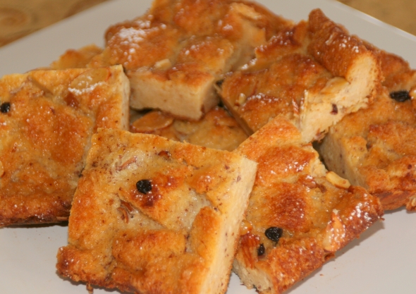 CookingwithMelody.com/Bread Pudding Squares