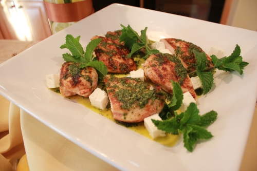 CookingwithMelody.com/Spiced Chicken with Mint Dressing CookingwithMelody.com/SPiced Chicken with Mint Dressing