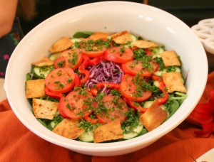 CookingwithMelody.com/Fattoush Salad