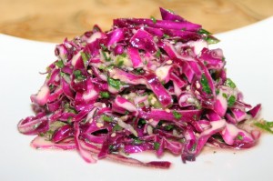 CookingwithMelody.com/Cabbage Cucumber Salad